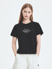 Áo Thun MLB Women's Varsity Logo Comfortable Fit Short Sleeve T-Shirt New York Yankees Black