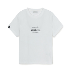 Áo Thun MLB Women's Varsity Logo Comfortable Fit Short Sleeve T-Shirt New York Yankees White