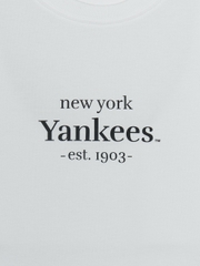 Áo Thun MLB Women's Varsity Logo Comfortable Fit Short Sleeve T-Shirt New York Yankees White