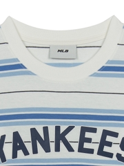 Áo Thun MLB Varsity Stripe Overfit Short Sleeve T-Shirt New York Yankees Ivory