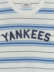 Áo Thun MLB Varsity Stripe Overfit Short Sleeve T-Shirt New York Yankees Ivory