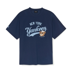 Áo Thun MLB Letter Mega Bear Overfit Short Sleeve T-Shirt New York Yankees Navy