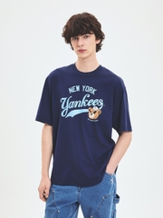 Áo Thun MLB Letter Mega Bear Overfit Short Sleeve T-Shirt New York Yankees Navy