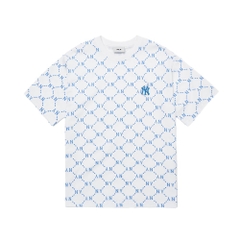 Áo Thun MLB Monogram All-Over Print New York Yankees White