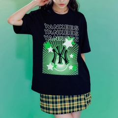 Áo Thun MLB Neon Festa Overfit New York Yankees Black