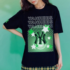 Áo Thun MLB Neon Festa Overfit New York Yankees Black