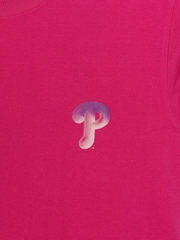 Áo Thun MLB Oversized Short-Sleeve T-Shirt Featuring Bernie's Back Graphic Philadelphia Phillies Pink