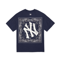 Áo Thun MLB Paisley Back Logo New York Yankees D.Navy
