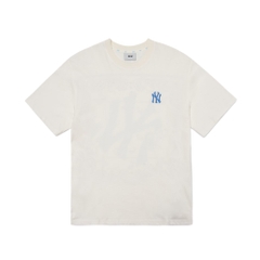 Áo Thun MLB Paisley Back Logo New York Yankees Ivory