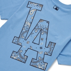 Áo Thun MLB Megalogo Paisley LA Dodgers L.Blue
