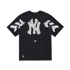 Áo Thun MLB Seamball Back Logo New York Yankees Black