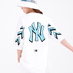 Áo Thun MLB Seamball Back Logo New York Yankees White