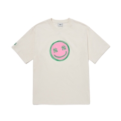 Áo Thun MLB Smile New York Yankees Cream