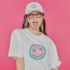 Áo Thun MLB Smile New York Yankees Cream