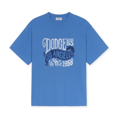 Áo Thun MLB Summer Letter Graphic Overfit Short Sleeve T-Shirt LA Dodgers Blue