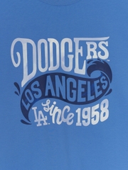 Áo Thun MLB Summer Letter Graphic Overfit Short Sleeve T-Shirt LA Dodgers Blue
