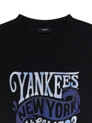 Áo Thun MLB Summer Letter Graphic Overfit Short Sleeve T-Shirt New York Yankees Black