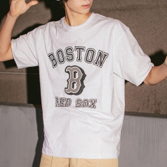 Áo Thun MLB Varsity Overfit Boston Red Sox L.Melange Grey
