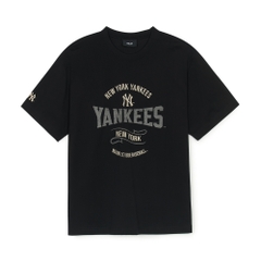 Áo Thun MLB Varsity Vintage Color Graphic Overfit Short Sleeve T-Shirt New York Yankees Black