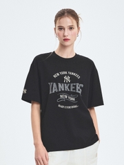 Áo Thun MLB Varsity Vintage Color Graphic Overfit Short Sleeve T-Shirt New York Yankees Black