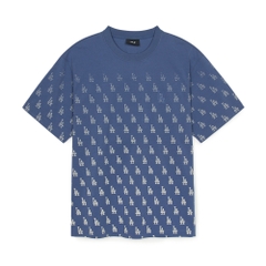Áo Thun MLB Vintage Mono Full-Panel Pattern Overfit Short-Sleeve T-Shirt LA Dodgers Indigo