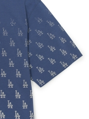 Áo Thun MLB Vintage Mono Full-Panel Pattern Overfit Short-Sleeve T-Shirt LA Dodgers Indigo