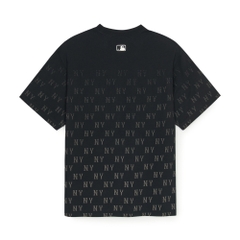 Áo Thun MLB Vintage Mono Full-Panel Pattern Overfit Short-Sleeve T-Shirt New York Yankees Black