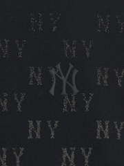 Áo Thun MLB Vintage Mono Full-Panel Pattern Overfit Short-Sleeve T-Shirt New York Yankees Black