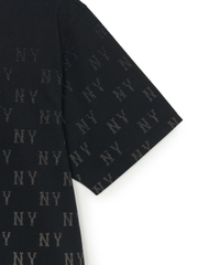 Áo Thun MLB Vintage Mono Full-Panel Pattern Overfit Short-Sleeve T-Shirt New York Yankees Black