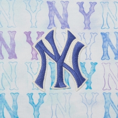 Áo thun MLB Water Monogram Full Pattern Short Sleeve New York Yankees White