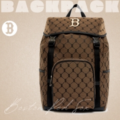 Balo MLB Korea Monogram Diamond Jacquard Boston Red Sox D.Beige