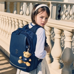 Balo MLB Korea [KIDS] Dia Mono Embossed School Bag Boston Red Sox Navy