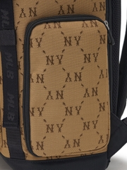 Balo MLB Korea Premium Outdoor Backpack New York Yankees Beige