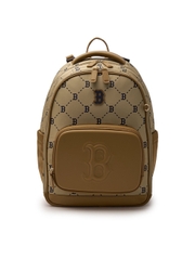 Balo MLB Korea Newlux Mono Backpack Set Boston Red Sox Beige
