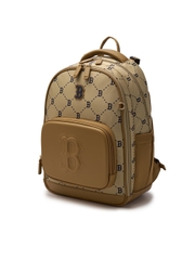 Balo MLB Korea Newlux Mono Backpack Set Boston Red Sox Beige