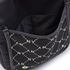 Balo MLB Korea Diamond Monogram Jacquard Cute Bear New York Yankees Black