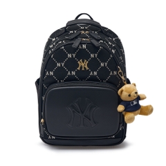 Balo MLB Korea Diamond Monogram Cute Bear New York Yankees Black