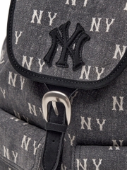 Balo MLB Classic Mono Vintage Denim Backpack New York Yankees Grey