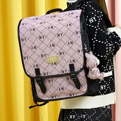 Balo MLB [KIDS] Diamond Monogram Backpack New York Yankees Pink