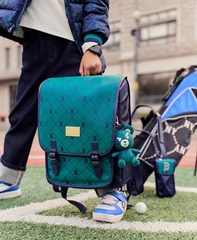 Balo MLB [KIDS] Diamond Monogram Backpack Boston Red Sox Green