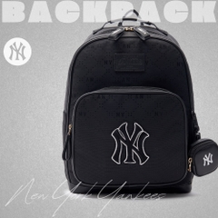 Balo MLB Korea Diamond Monogram Tone-Tone Jacquard New York Yankees Black