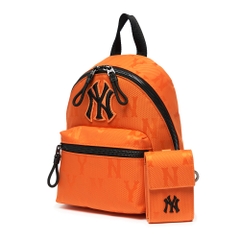 Balo MLB Mini Monogram Nylon Jacquard New York Yankees Orange