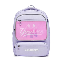 Balo MLB [KIDS] Backpack Children's School Bag Set New York Yankees Violet