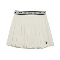 Váy MLB Women's Basic Small Logo Pleated Skirt Boston Red Sox Ivory
