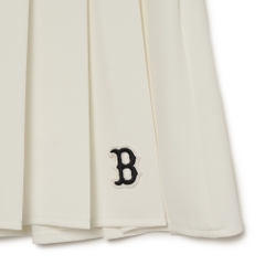 Váy MLB Women's Basic Small Logo Pleated Skirt Boston Red Sox Ivory
