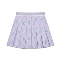 Váy MLB Women's Classic Monogram Front Pattern Pleated Skirt Boston Red Sox L.Lavender