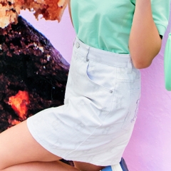 Váy MLB Women's Classic Monogram Jacquard Denim Skirt Boston Red Sox Cream