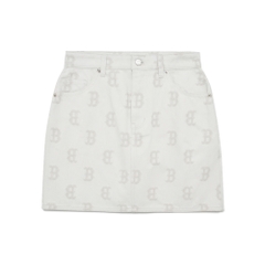 Váy MLB Women's Classic Monogram Jacquard Denim Skirt Boston Red Sox Cream