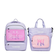 Balo MLB [KIDS] Backpack Children's School Bag Set New York Yankees Violet