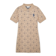 Đầm MLB Diamond Monogram Jacquard Collar Boston Red Sox L.Sand